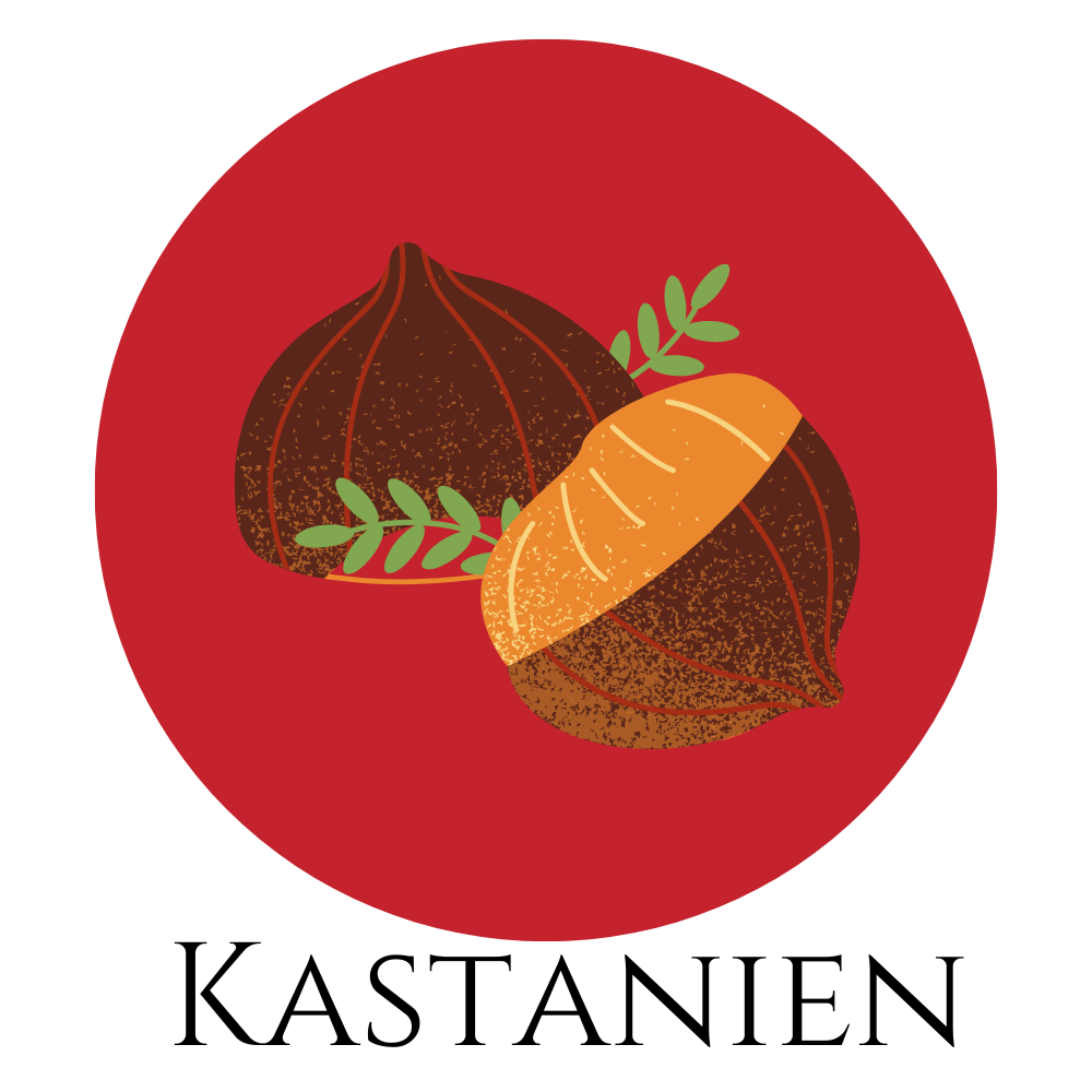 Illustration von Kastanien