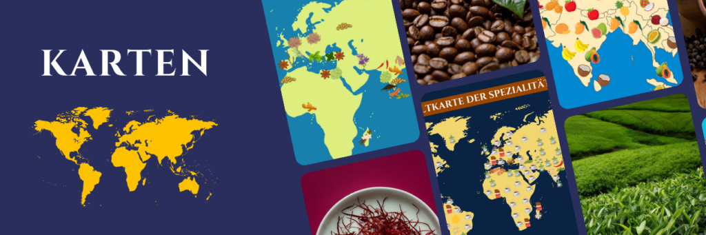 Geografische Übersicht der wichtigsten Anbauregionen weltweit